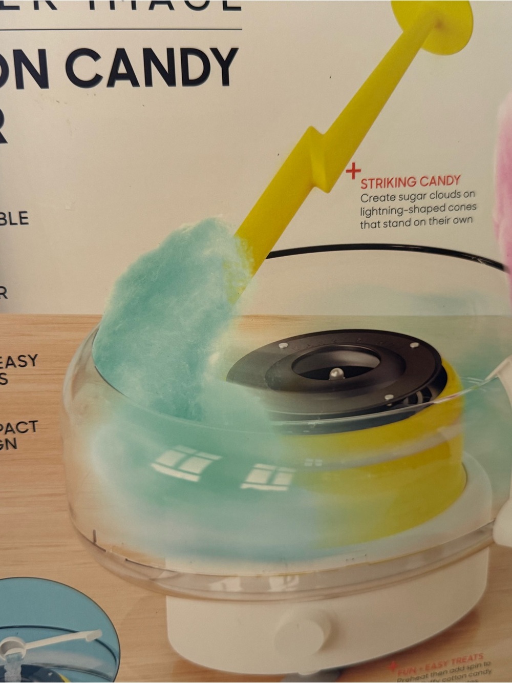 Sharper Image Blue and Yellow Cotton Candy Maker